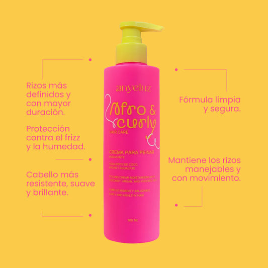 Crema Para Peinar Hidratante Afro & Curly Anyeluz