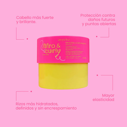 Mascarilla Reparadora Hidratante Afro & Curly Anyeluz