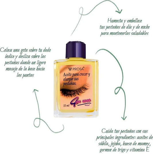 Aceite Para Crecimiento de Cejas y Pestañas Prosa