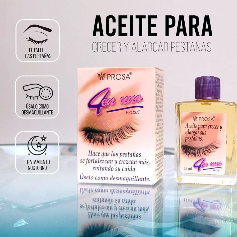 Aceite Para Crecimiento de Cejas y Pestañas Prosa