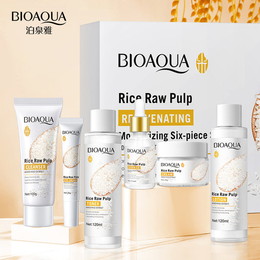 Kit de Lujo Facial Linea Arroz Bioaqua 6 Unidades