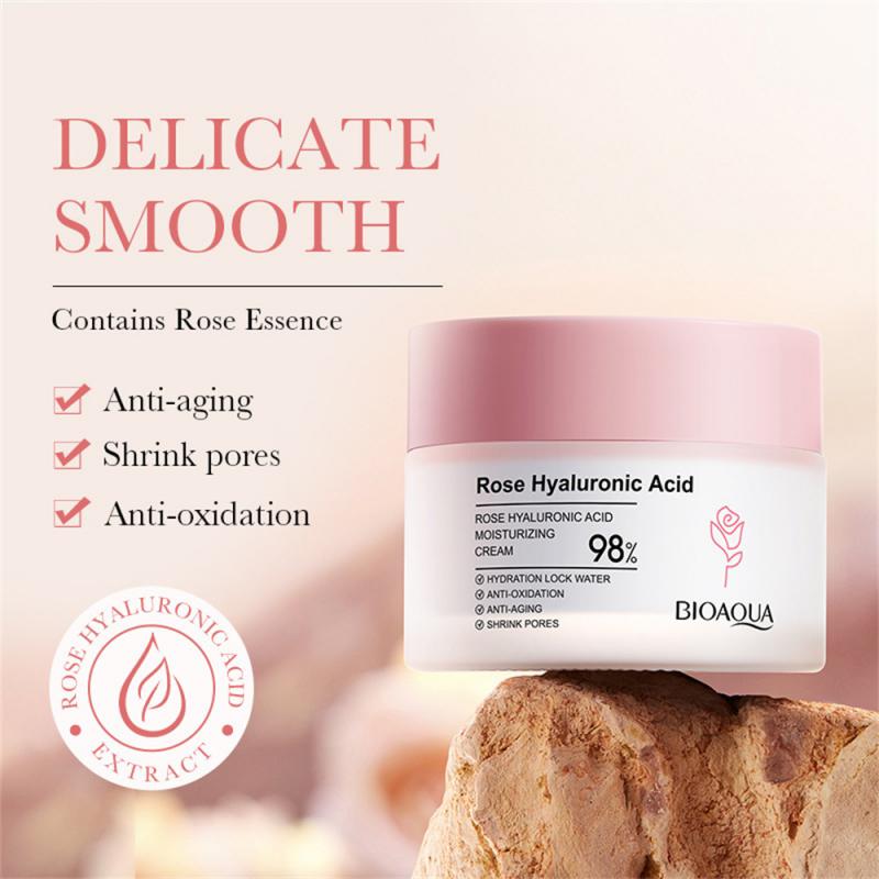 Crema Facial Rosas y Acido Hialuronico