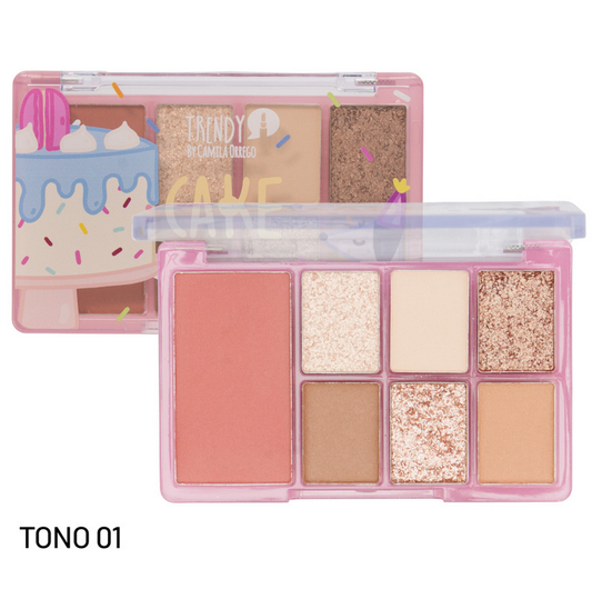 Mini paleta de Sombras y Rubor Cake Trendy