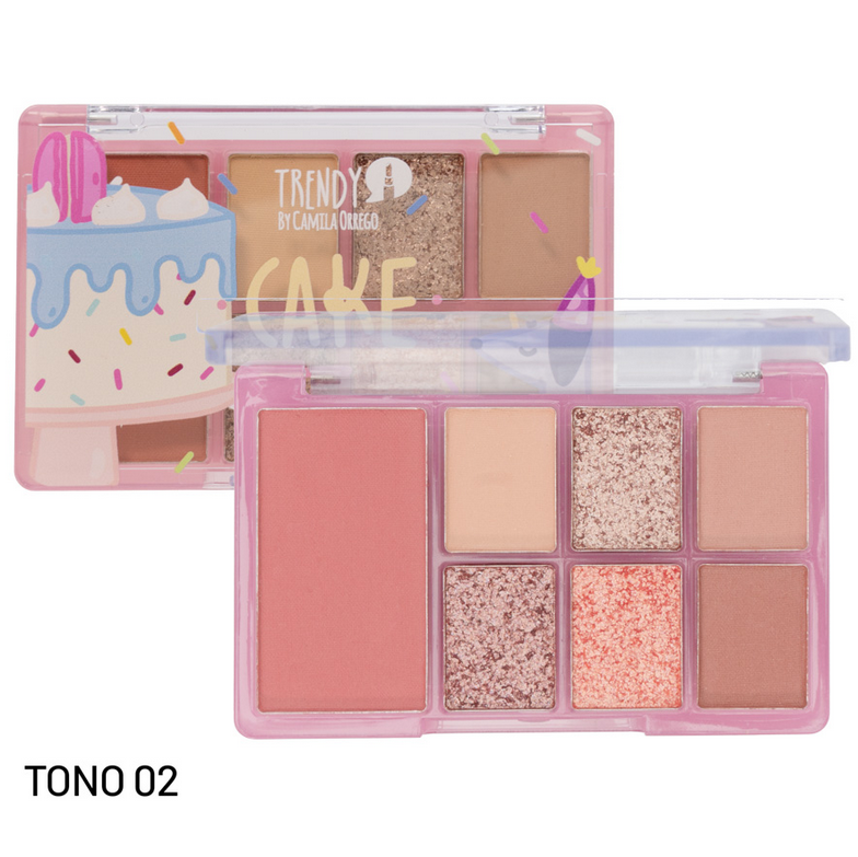 Mini paleta de Sombras y Rubor Cake Trendy