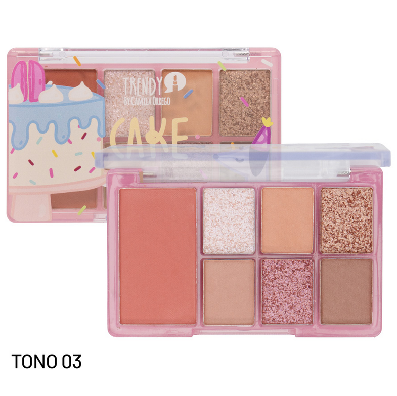 Mini paleta de Sombras y Rubor Cake Trendy