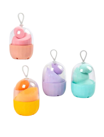 Beauty Blender + Mini En Estuche Huevito Beibei Makeup