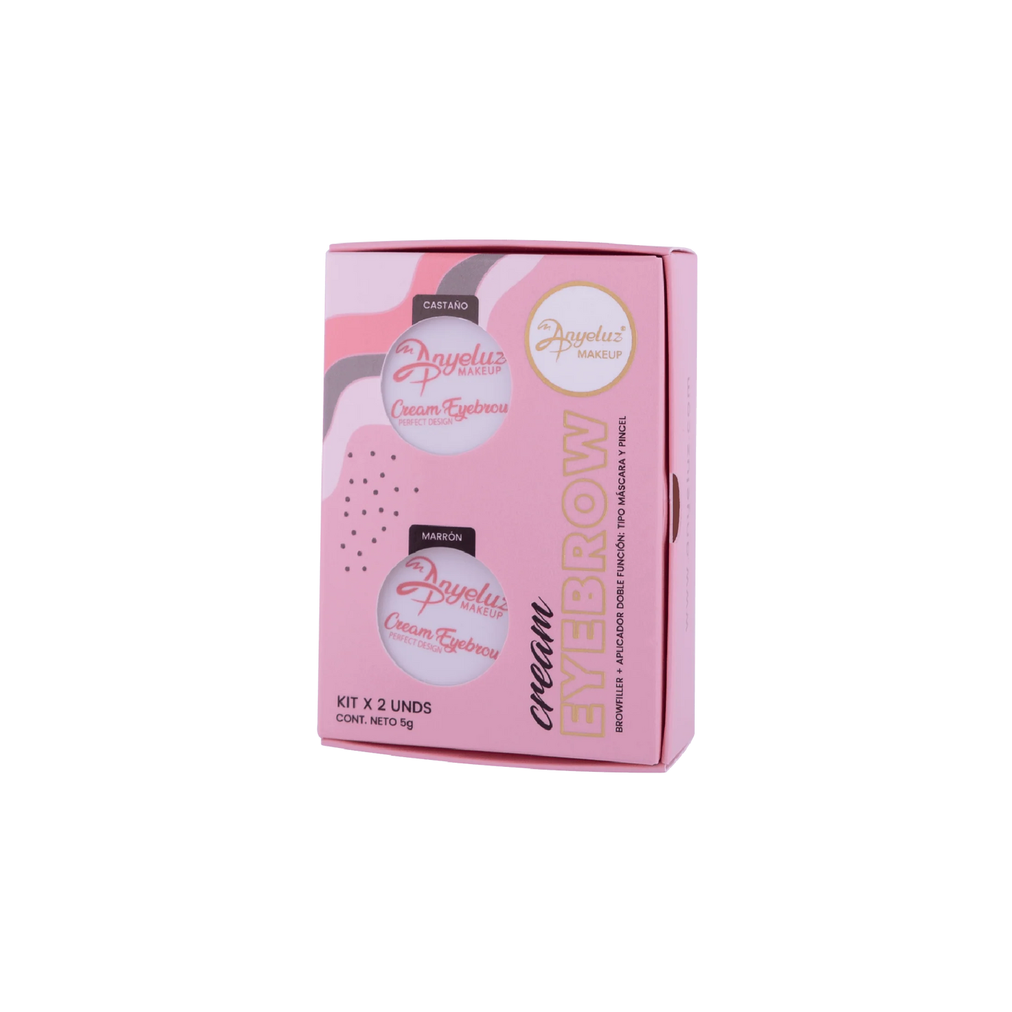 Kit Betún para Cejas X2 Unds Castaño Marron