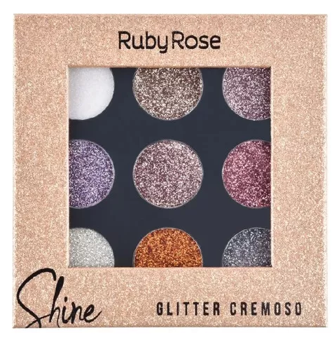 Paleta de Glitter Shine Ruby Rose Tonos Tierra