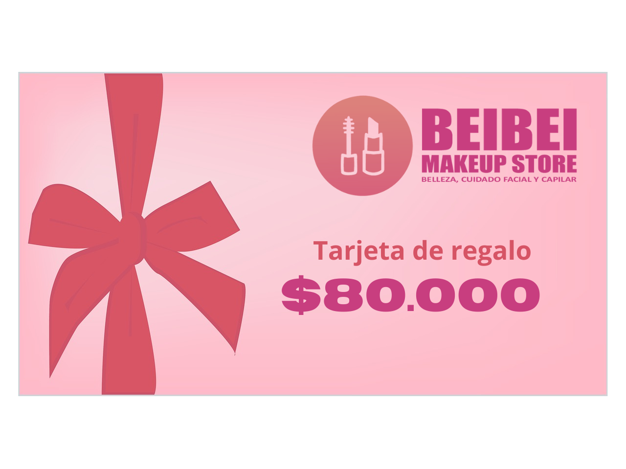 Tarjeta de regalo de $80.000