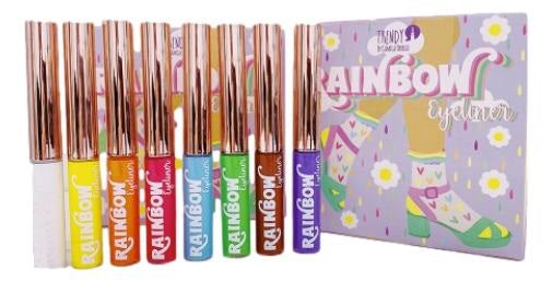 Kit X 8 Delineadores Matte Coloridos Rainbow Trendy