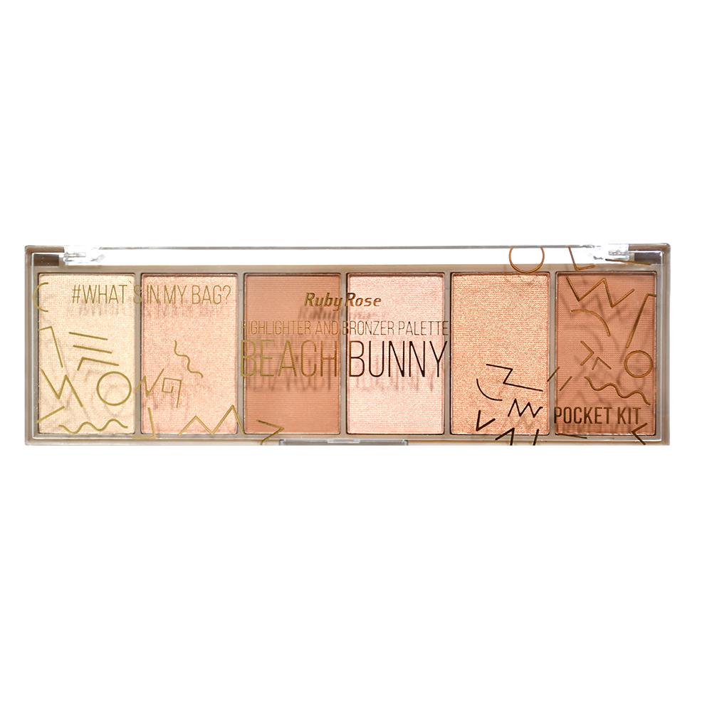Paleta De Iluminadores Beach Bunny Pocket Kit Ruby Rose