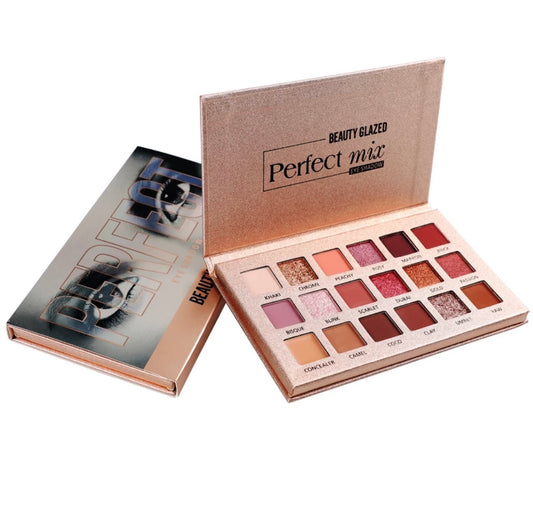 Paleta de Sombras Perfixt Perfect Mix Beauty Glazed 18 tonos