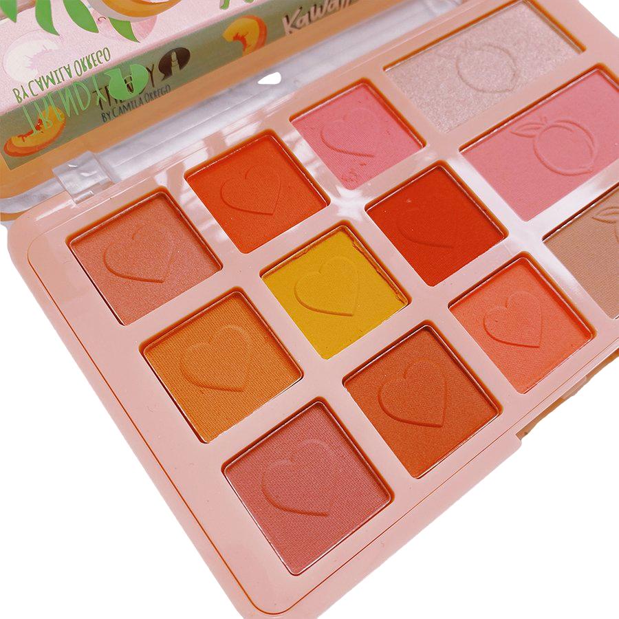Paleta de Sombras + Rubor+ Iluminador Peach Kawaii Trendy
