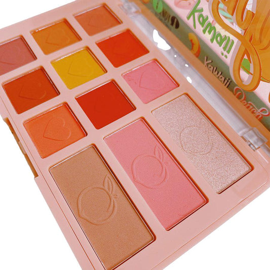 Paleta de Sombras + Rubor+ Iluminador Peach Kawaii Trendy