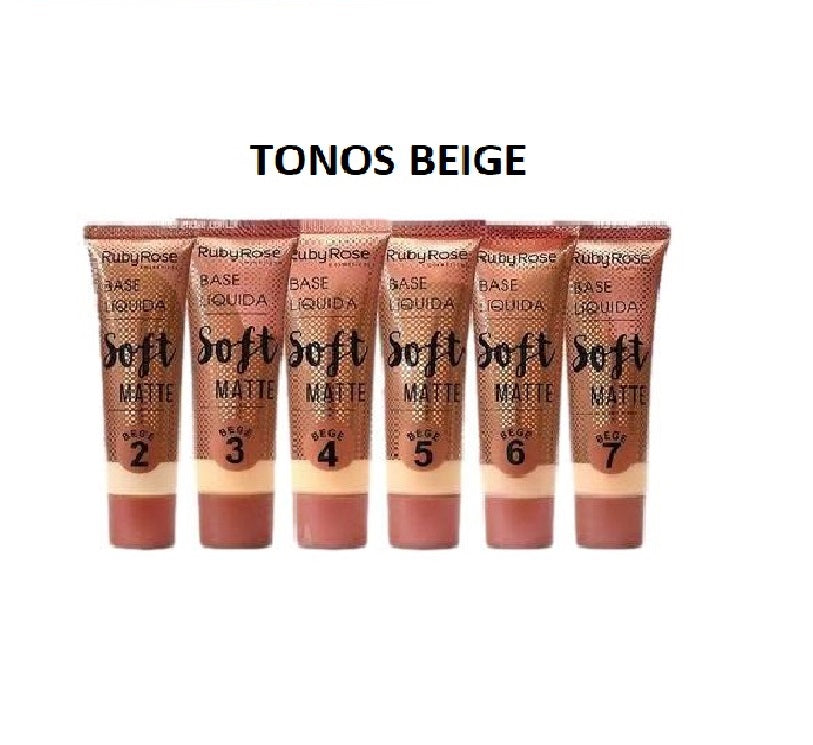 Base Líquida Soft Matte Ruby Rose Grupo BEIGE