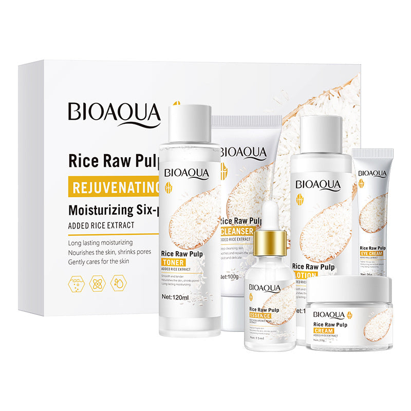 Kit de Lujo Facial Linea Arroz Bioaqua 6 Unidades