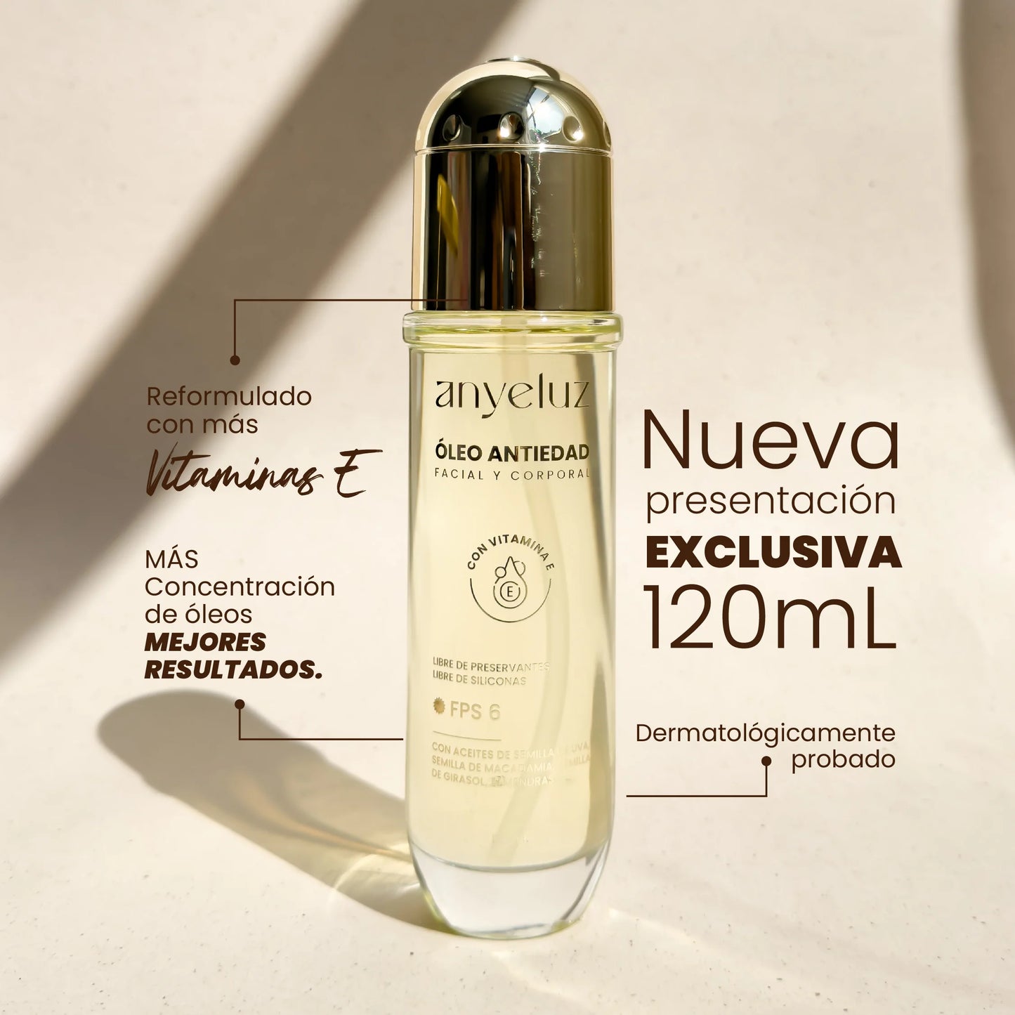 Óleo Antiedad Anyeluz 120 ml.