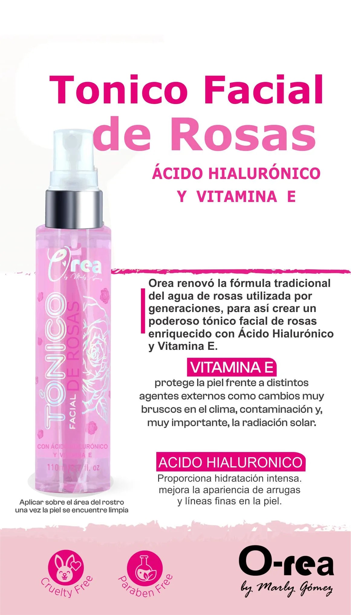 Tonico Facial De Rosas Orea