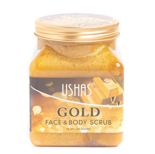 Exfoliante para rostro y cuerpo  Gold Ushas 450 ml